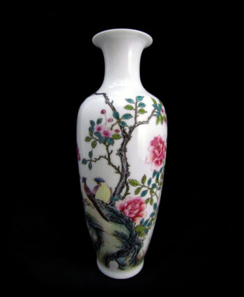 Enamel Bird King Vase