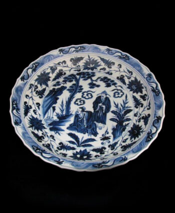 Blue and White Pattern Porcelain Plate